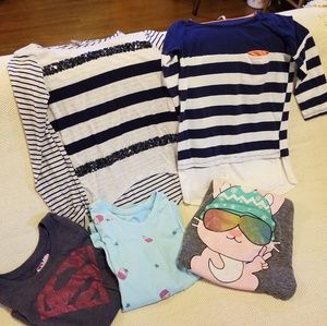 Bundle of 5 long sleeve tee shirt VGUC sz 7/8